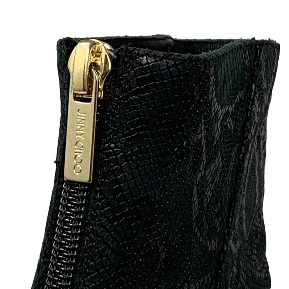 JIMMY CHOO Duke‎ Snakeskin  Rear Zip Booties Size - Picture 6 of 11